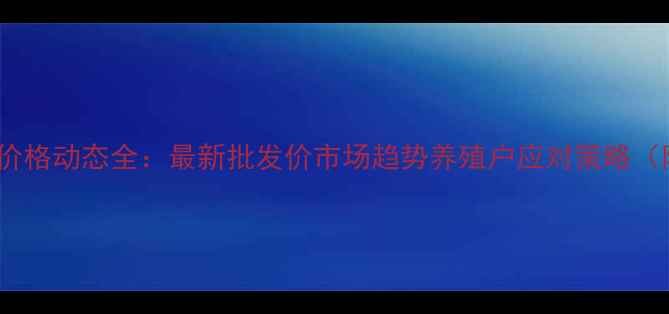 图片 10月广州鸡肉价格动态全：最新批发价市场趋势养殖户应对策略（附详细数据）1