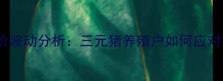 图片 8月全国猪价波动分析：三元猪养殖户如何应对市场变化？