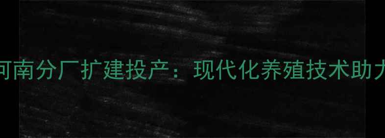 图片 上海英联饲料河南分厂扩建投产：现代化养殖技术助力中原农业升级