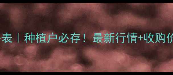 图片 东北玉米价格表｜种植户必存！最新行情+收购价趋势全🌾📈1