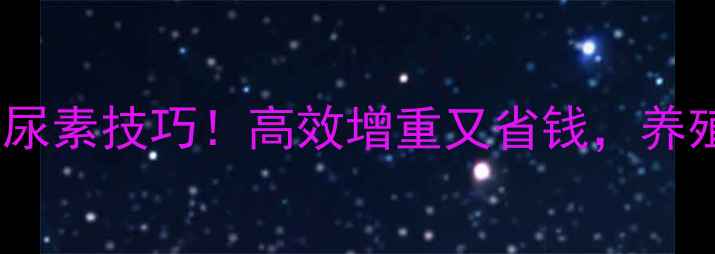 图片 养牛饲料科学添加尿素技巧！高效增重又省钱，养殖户必看攻略🐄💰1