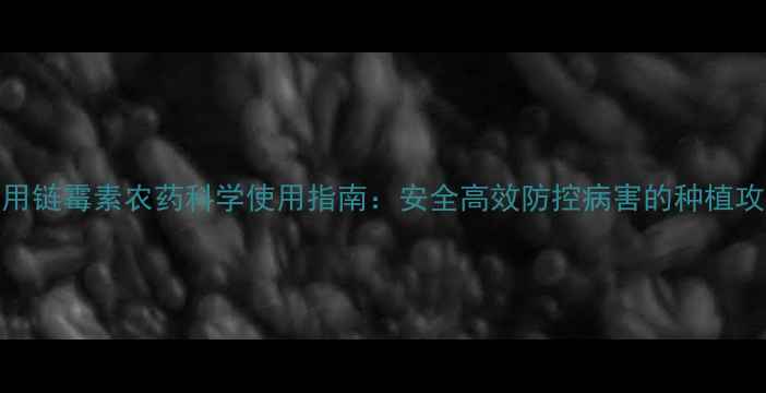 图片 农用链霉素农药科学使用指南：安全高效防控病害的种植攻略