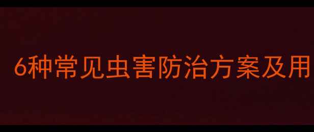 图片 农药科学选择指南：6种常见虫害防治方案及用药技巧（附案例）1