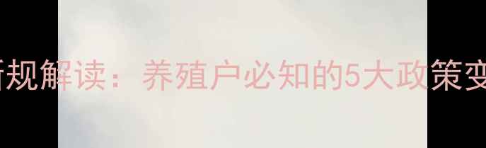 图片 安徽饲料行业新规解读：养殖户必知的5大政策变化与应对策略1