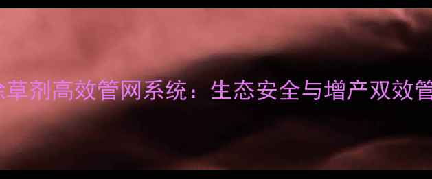 图片 小麦田除草剂高效管网系统：生态安全与增产双效管理技术1