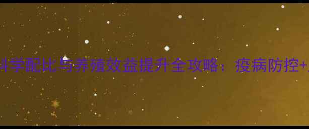图片 广西大鸭饲料科学配比与养殖效益提升全攻略：疫病防控+成本控制技术1