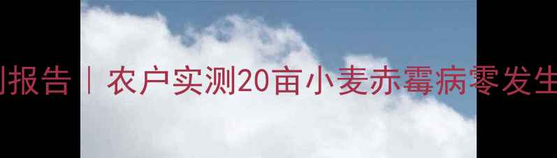 图片 新安农药杀菌剂亲测报告｜农户实测20亩小麦赤霉病零发生！附正确使用攻略1