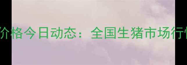 图片 最新湖南猪肉价格今日动态：全国生猪市场行情及走势分析1