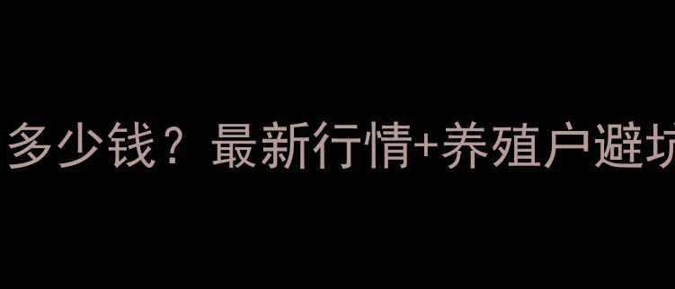 图片 河南省仔猪价格今日多少钱？最新行情+养殖户避坑指南（附9月数据）