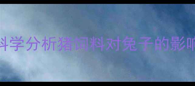 图片 猪饲料兔吃吗？科学分析猪饲料对兔子的影响及正确喂养指南