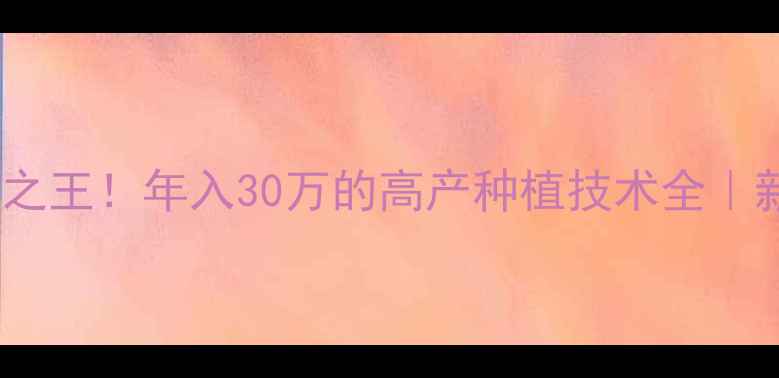 图片 玉米饲料之王！年入30万的高产种植技术全｜新手必看1