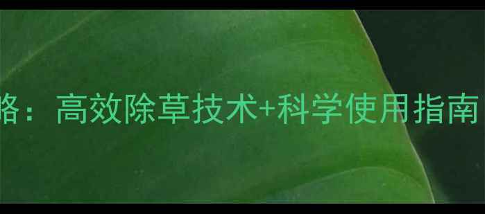 图片 红到根除草剂使用全攻略：高效除草技术+科学使用指南（附配方与注意事项）1