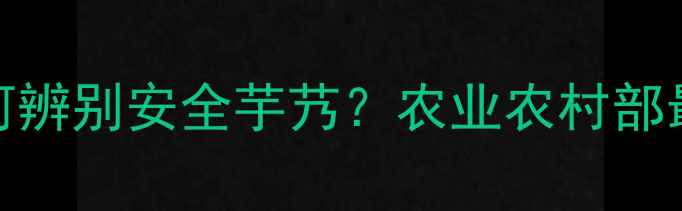 图片 芋艿农药残留权威解读：如何辨别安全芋艿？农业农村部最新检测数据及安全食用指南