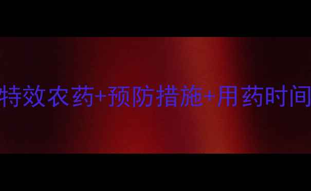 图片 葡萄黑痘病全攻略：特效农药+预防措施+用药时间表（南方种植区版）