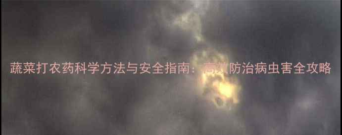 图片 蔬菜打农药科学方法与安全指南：高效防治病虫害全攻略