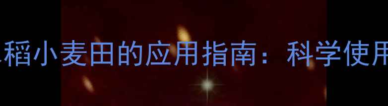 图片 酰胺类除草剂在水稻小麦田的应用指南：科学使用技巧与注意事项1