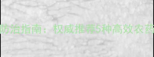 图片 链格孢病害防治指南：权威推荐5种高效农药及使用技巧