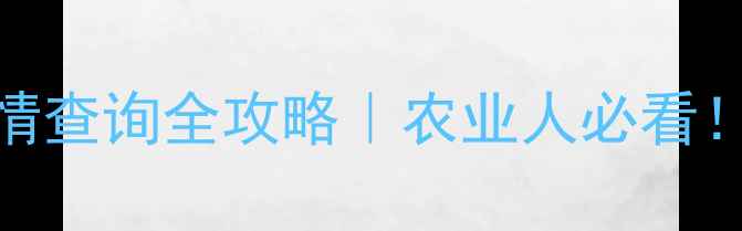 图片 长春玉米价格行情查询全攻略｜农业人必看！附全年趋势预测