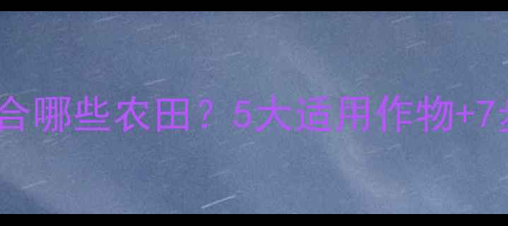 图片 除草剂丁酯适合哪些农田？5大适用作物+7步使用技巧全1