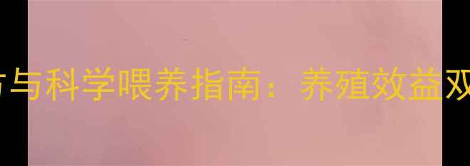 图片 饲料成分精准配方与科学喂养指南：养殖效益双提升的关键策略1