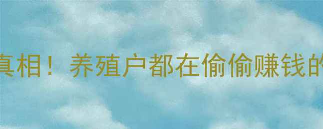 图片 饲料批发暴利真相！养殖户都在偷偷赚钱的3大核心策略1