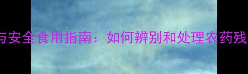 图片 香瓜农残检测与安全食用指南：如何辨别和处理农药残留的实用攻略1
