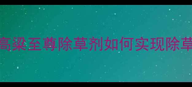 图片 高粱种植户必看！高粱至尊除草剂如何实现除草增效增产双丰收？