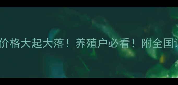 图片 🌟5月8日全国鸡蛋价格大起大落！养殖户必看！附全国详细行情+未来预测