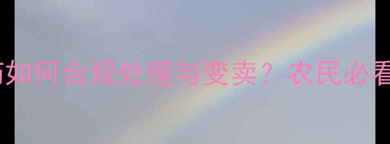 图片 🌟过期农药如何合规处理与变卖？农民必看指南！🌾1