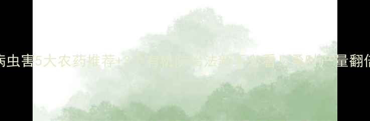 图片 🌱桑树常见病虫害5大农药推荐+3个有机防治法新手必看！桑叶产量翻倍技巧大公开