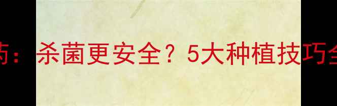 图片 🌱石硫合剂vs农药：杀菌更安全？5大种植技巧全｜新手必看！🌾