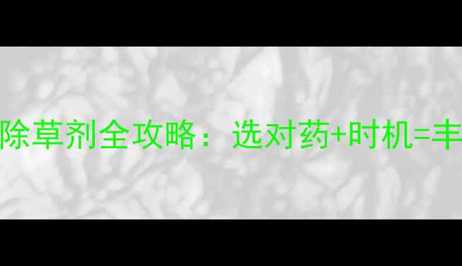 图片 🌱红小豆苗前封闭除草剂全攻略：选对药+时机=丰收秘籍！新手必看