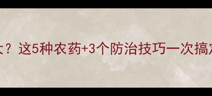 图片 🌱花椒蚜虫危害大？这5种农药+3个防治技巧一次搞定！附详细配比表
