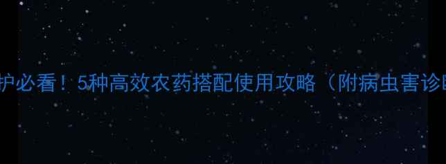 图片 🌹月季养护必看！5种高效农药搭配使用攻略（附病虫害诊断手册）1