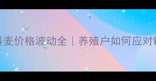 图片 🌾国内饲料麦价格波动全｜养殖户如何应对粮价起伏？