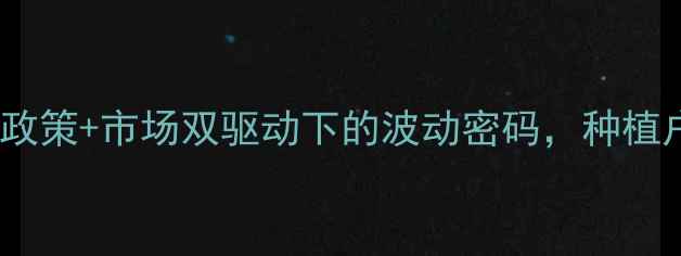 图片 🌾菜籽收购价格全政策+市场双驱动下的波动密码，种植户必看避坑指南！1