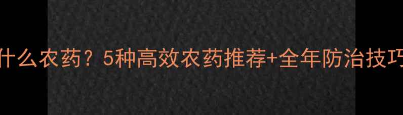 图片 🍇葡萄白蜘蛛用什么农药？5种高效农药推荐+全年防治技巧（附配图教程）