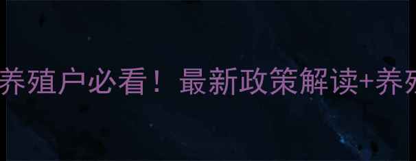 图片 📌无抗全价饲料养殖户必看！最新政策解读+养殖效益提升指南1