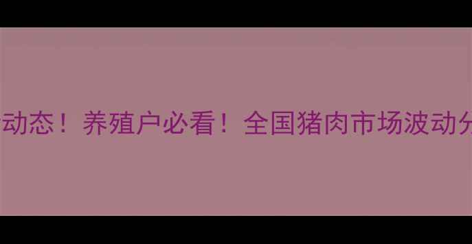 图片 📌辛集猪肉价格最新动态！养殖户必看！全国猪肉市场波动分析+未来趋势预测🔥