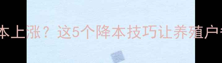 图片 🔥仔猪饲料成本上涨？这5个降本技巧让养殖户省心又省力！1