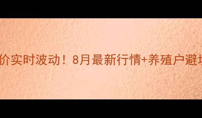 图片 🔥全国猪价实时波动！8月最新行情+养殖户避坑指南🔥1