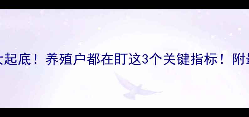图片 🔥广西猪肉价格大起底！养殖户都在盯这3个关键指标！附最新行情走势图📊