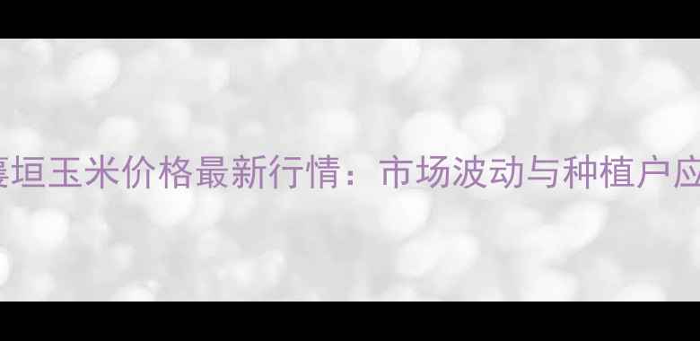 图片 10月山西襄垣玉米价格最新行情：市场波动与种植户应对策略全1