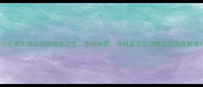 图片 10月湖北淘汰鸡价格波动全：市场供需、养殖成本与消费趋势深度解读1