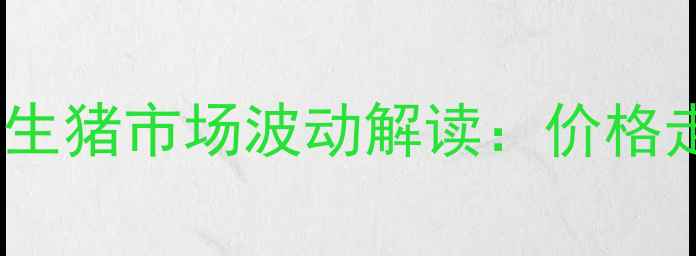 图片 11月仔猪价格行情分析全国生猪市场波动解读：价格走势、养殖趋势与未来展望1