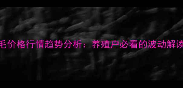 图片 7月全国绵羊毛价格行情趋势分析：养殖户必看的波动解读与市场前瞻2