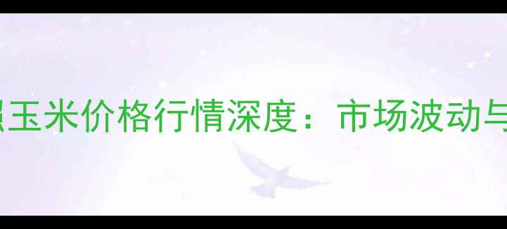 图片 X月X日山东省日照玉米价格行情深度：市场波动与未来趋势全解读2