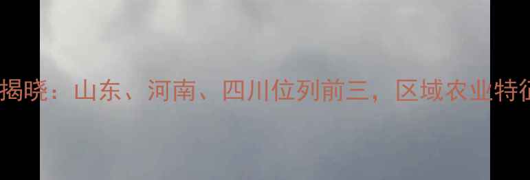 图片 中国农药销量排名揭晓：山东、河南、四川位列前三，区域农业特征与政策影响深度2