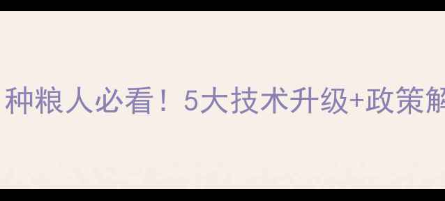 图片 中国农药集团最新动态！种粮人必看！5大技术升级+政策解读，助你稳赚丰收季🌾1