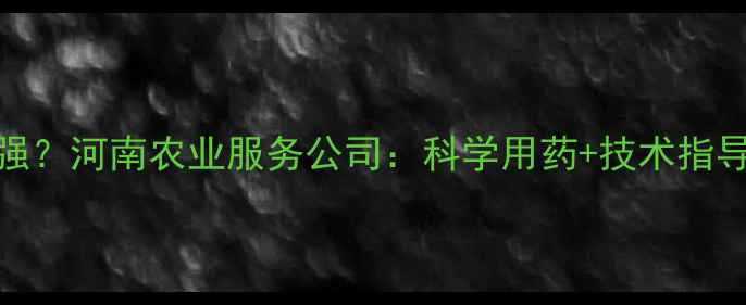 图片 农药批发哪家强？河南农业服务公司：科学用药+技术指导=丰收保障！2